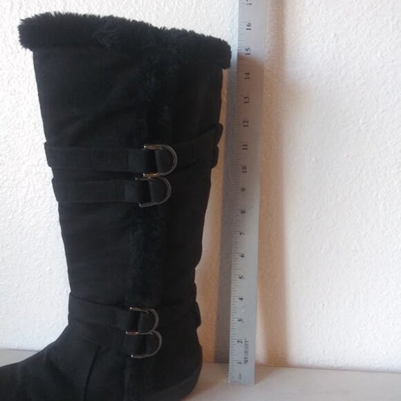 Hot Cakes Buffy women's size 8.5W black knee high boots - Picture 7 of 12